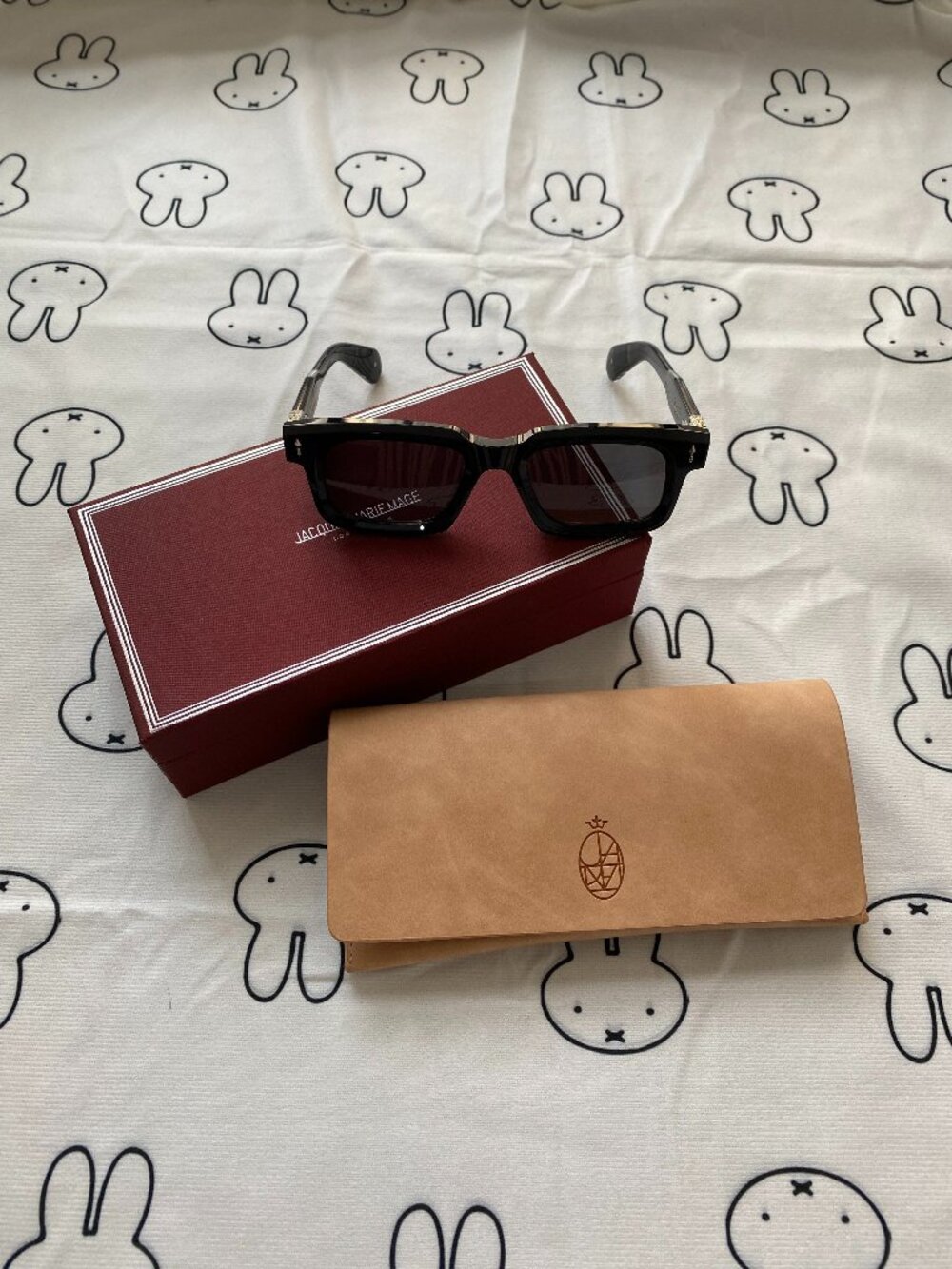 Jacques Marie Mage Belvedere Vintage-Style Rectangular Sunglasses